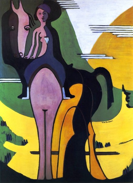 Main Product Photo of Reiterin Painting by Ernst Ludwig Kirchner