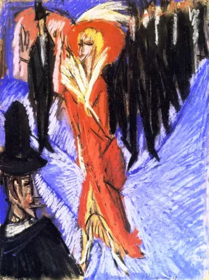 Rote Kokotte by Ernst Ludwig Kirchner Oil Painting