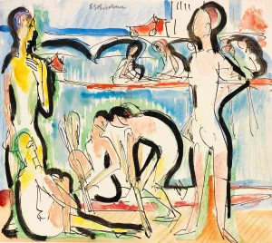 Ruderer by Ernst Ludwig Kirchner Oil Painting