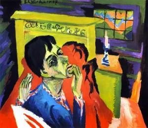 Selbstbildnis als Kranker painting by Ernst Ludwig Kirchner