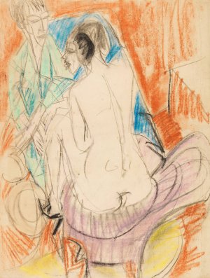 Selbstportrat mit Gerda by Ernst Ludwig Kirchner Oil Painting