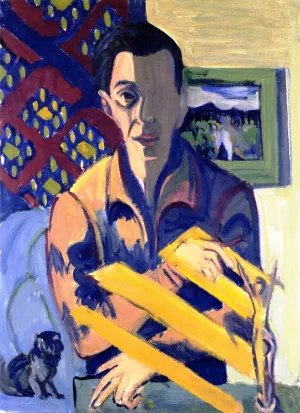 Self-Portrait 3 by Ernst Ludwig Kirchner Oil Painting