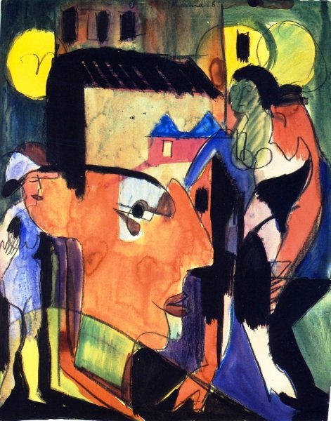 Main Product Photo of Self-Portrait 4 Painting by Ernst Ludwig Kirchner