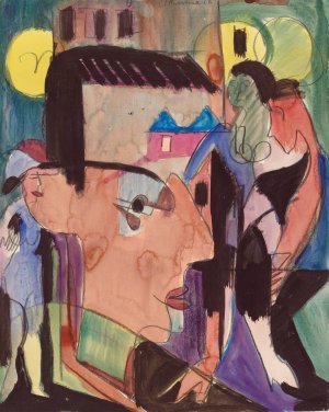 Self-Portrait by Ernst Ludwig Kirchner Oil Painting