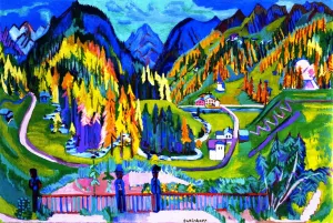 Sertig Valley in Autumn by Ernst Ludwig Kirchner - Oil Painting Reproduction
