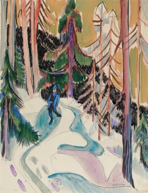 Spaziergang Im Walde by Ernst Ludwig Kirchner Oil Painting