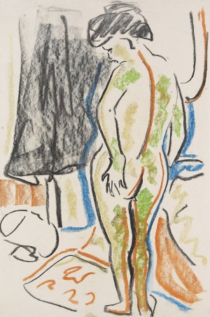 Stehender weiblicher Akt by Ernst Ludwig Kirchner Oil Painting