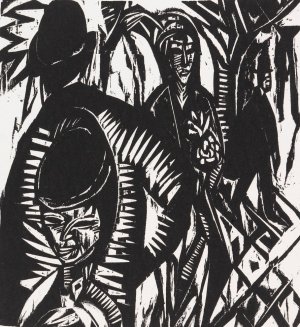 Strasenszene, nach dem Regen by Ernst Ludwig Kirchner Oil Painting