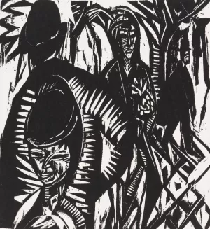 Strasenszene, nach dem Regen by Ernst Ludwig Kirchner Oil Painting