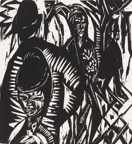 Strasenszene, nach dem Regen  by Ernst Ludwig Kirchner - Hand-Painted Oil Painting Reproduction