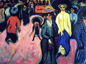 Strasse by Ernst Ludwig Kirchner Oil Painting