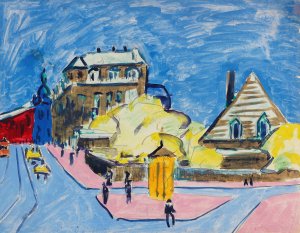 Strassenbild by Ernst Ludwig Kirchner Oil Painting