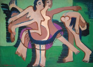 Tanzgruppe by Ernst Ludwig Kirchner Oil Painting