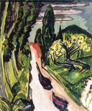 Taunus Road Oil painting by Ernst Ludwig Kirchner