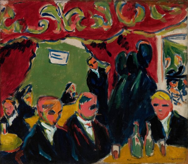 Tavern  by Ernst Ludwig Kirchner - Hand-Painted Oil Painting Reproduction