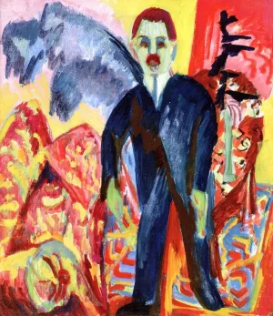 The Ill Caretaker by Ernst Ludwig Kirchner - Oil Painting Reproduction