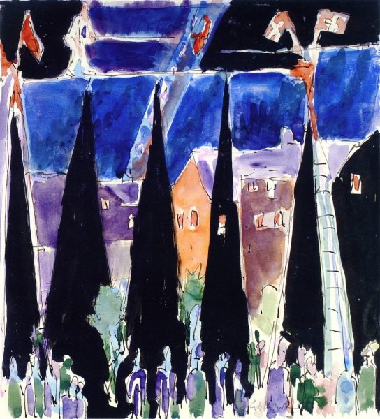 Tightrope Walker by Ernst Ludwig Kirchner - Hand-Painted Oil Painting Reproduction