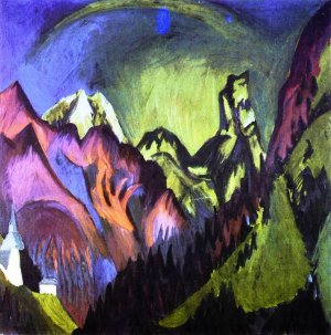 Tinzenhorn, Zugenschlucht bei Monstein Oil painting by Ernst Ludwig Kirchner