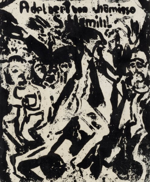 Umschlagzeichnung zu Adelbert von Chamissos Erzahlung 'Peter Schlemihls wundersame Geschichte' by Ernst Ludwig Kirchner - Hand-Painted Oil Painting Reproduction