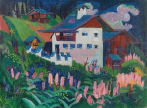 Unser Haus by Ernst Ludwig Kirchner Oil Painting