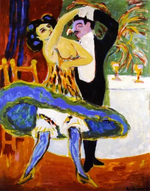 Variete, Englisches Tanzpaar by Ernst Ludwig Kirchner - Oil Painting Reproduction