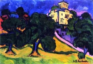Villa in the Park Dresden by Ernst Ludwig Kirchner - Oil Painting Reproduction
