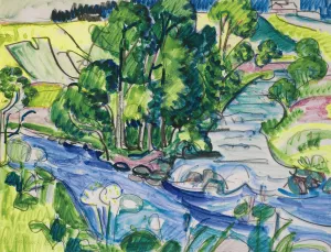 Wildboden Mit Kirchners Haus by Ernst Ludwig Kirchner Oil Painting