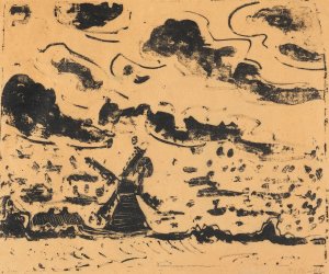 Windmuhle bei Burg auf Fehmarn by Ernst Ludwig Kirchner Oil Painting