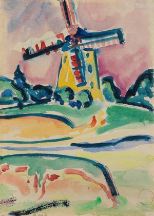 Windmuhle by Ernst Ludwig Kirchner Oil Painting
