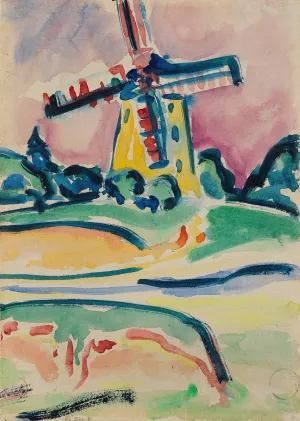 Windmuhle by Ernst Ludwig Kirchner Oil Painting