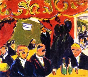 Wine Bar Oil painting by Ernst Ludwig Kirchner