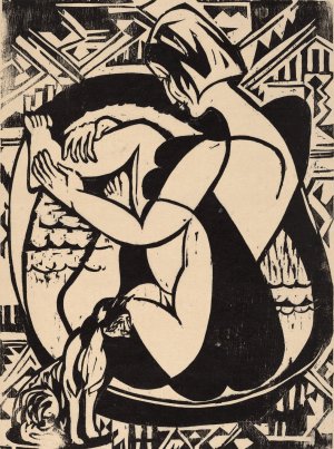 Woman in the Bathtub by Ernst Ludwig Kirchner Oil Painting