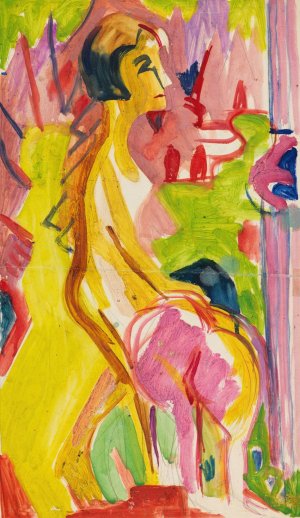 Zwei weibliche Akte by Ernst Ludwig Kirchner Oil Painting