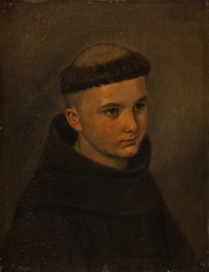 Half-Length Portrait Of A Young Franciscan by Ernst Meyer Oil Painting
