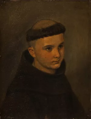 Half-Length Portrait Of A Young Franciscan by Ernst Meyer Oil Painting