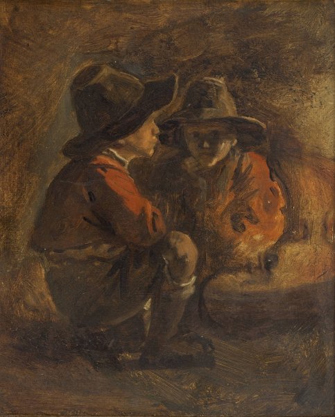 Main Product Photo of Two Italian boys Painting by Ernst Meyer
