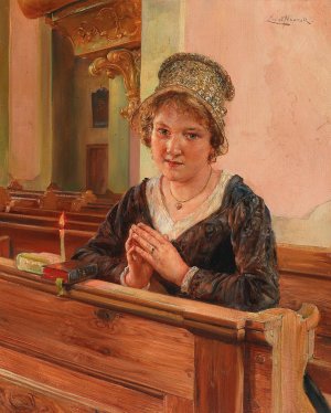 Devotions by Ernst Nowak Oil Painting
