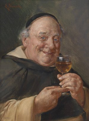 Ein guter Schluck by Ernst Nowak Oil Painting