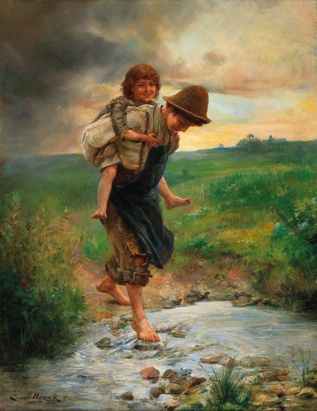 Main Product Photo of Piggyback Painting by Ernst Nowak