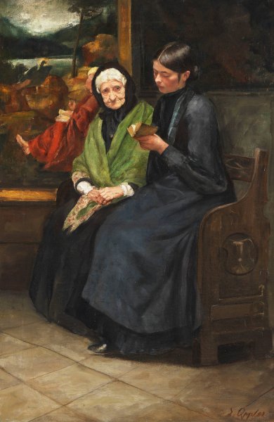 Beim Gebet  by Ernst Oppler - Hand-Painted Oil Painting Reproduction