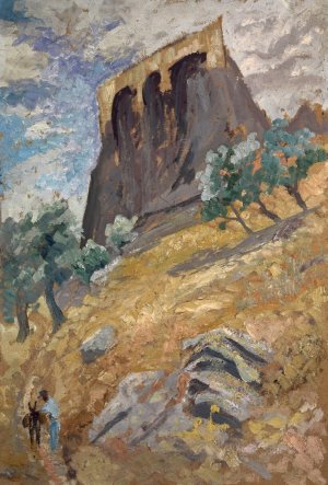 Acclivity with Bastion Oil painting by Ernst Schiess