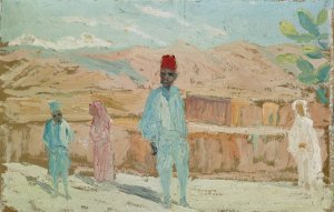 Algerische Eingeborene by Ernst Schiess Oil Painting