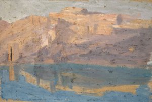 Felsufer des Tajo bei Toledo by Ernst Schiess Oil Painting