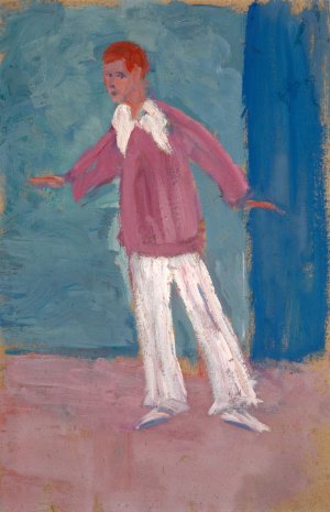 Gesticulating Actor by Ernst Schiess Oil Painting