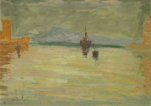 Hafeneinfahrt von Palma di Mallorca by Ernst Schiess Oil Painting