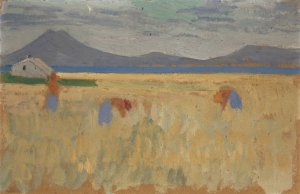 Harvest on the Balearic Islands Oil painting by Ernst Schiess