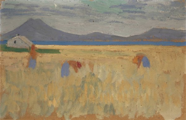 Harvest on the Balearic Islands by Ernst Schiess - Hand-Painted Oil Painting Reproduction