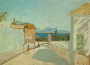 Meridional Landscape Oil painting by Ernst Schiess