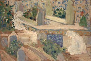 Mohammedanischer Friedhof by Ernst Schiess Oil Painting
