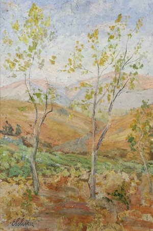 Montagnes en Corse by Ernst Schiess Oil Painting